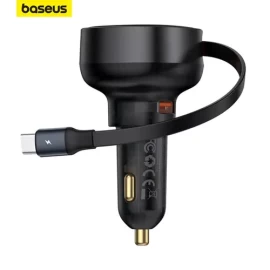 Baseus Enjoyment Pro Car Charger C+Retractable iP Cable 55W