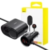Baseus High Efficiency Pro 1 For 2 Car Cigarette Lighter 30W - Black (Variant)