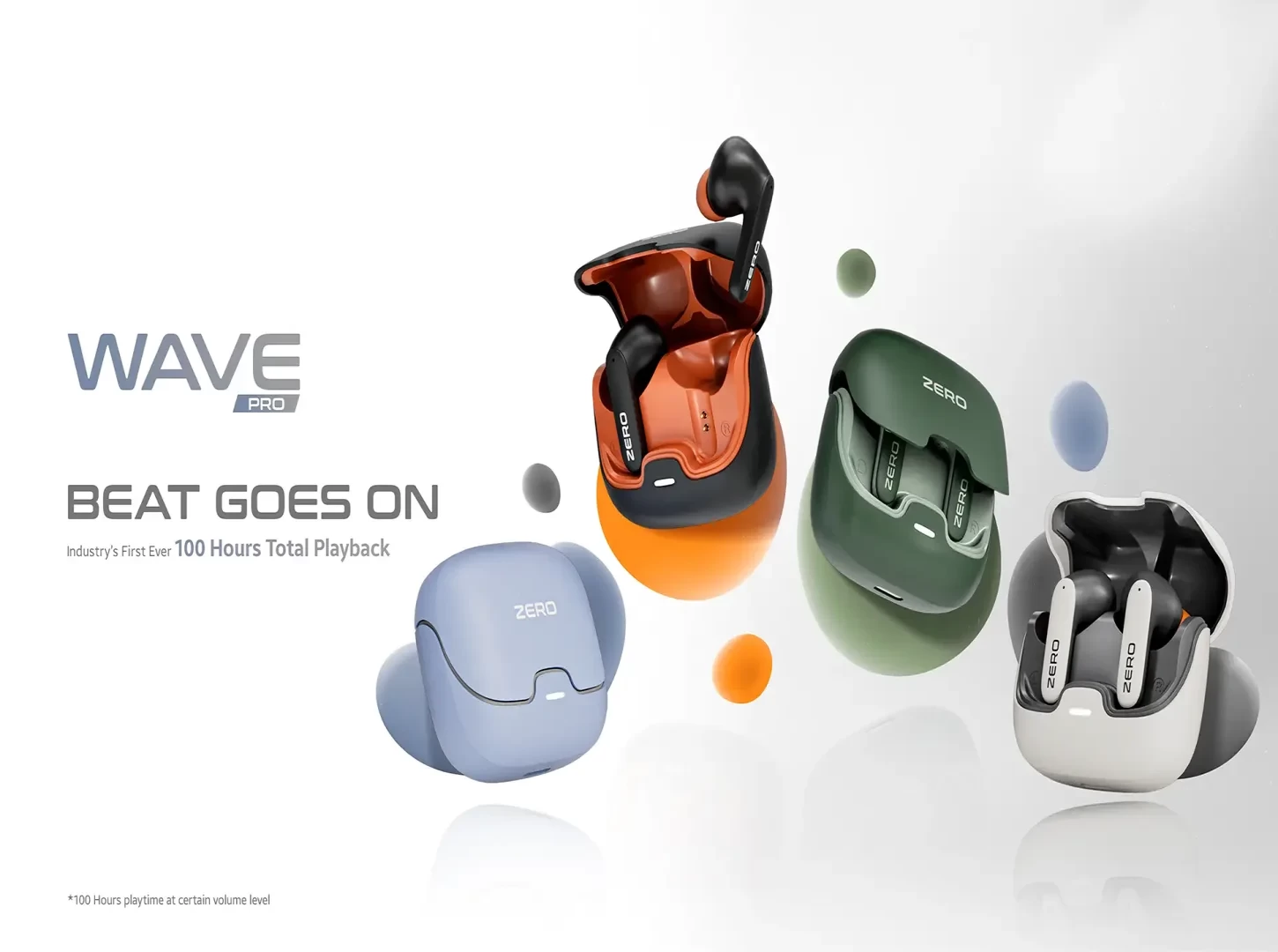 Wave Pro Earbuds Quad Mic ENC IPX 4 Resistance